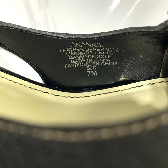 COPY - Anne Klein Black Sling back Leather Cone Heels Sandals Size 7 - Picture 12 of 13